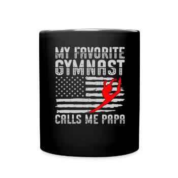 Mein Lieblingsturner Nennt Mich Papa - Tasse einfarbig - Schwarz - Vorne