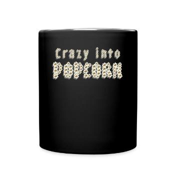 Crazy into Popcorn - Full Colour Mug - black - Front