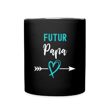Futur papa père cadeau annonce grossesse papa - Mug uni - noir - Devant