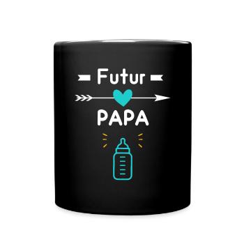 annonce grossesse papa père Futur papa - Mug uni - noir - Devant