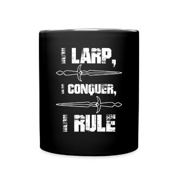 Funny LARP Live Action Role Playing Cosplay - Full Colour Mug - black - Front