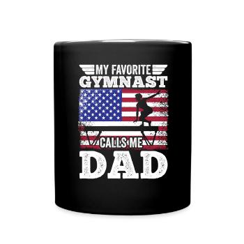 Mein Lieblingsturner Nennt Mich Papa - Tasse einfarbig - Schwarz - Vorne
