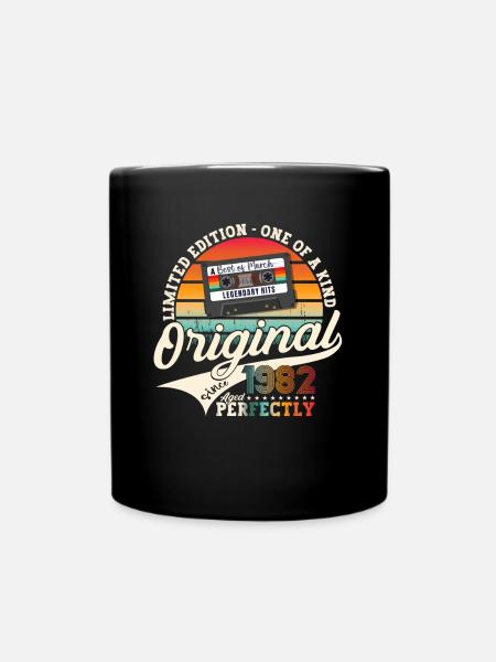 41e anniversaire homme Mars Né 1982 Cassette - Mug uni - noir