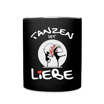Tanzen ist Liebe - Tanzpaar - Tasse einfarbig - Schwarz - Vorne