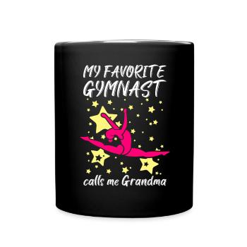 Ma gymnaste préférée m’appelle grand-mère - Mug uni - noir - Devant