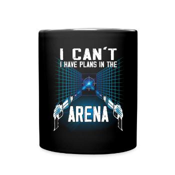Pläne In Der Arena - Laser-Tag-Player - Tasse einfarbig - Schwarz - Vorne