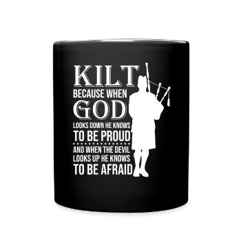 Kilt écossais disant jupe écossaise Écosse - Mug uni - noir - Devant