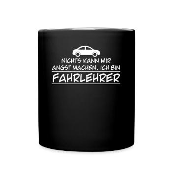 Fahrlehrer Witz Fahrschullehrer - Tasse einfarbig - Schwarz - Vorne