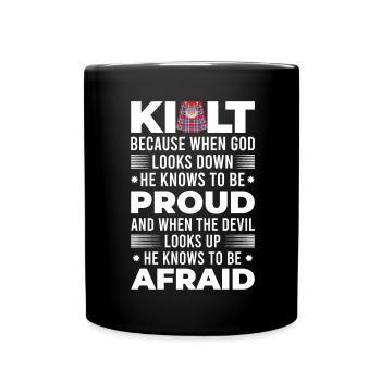 Kilt écossais disant jupe écossaise Écosse - Mug uni - noir - Devant