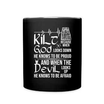 Kilt écossais disant jupe écossaise Écosse - Mug uni - noir - Devant