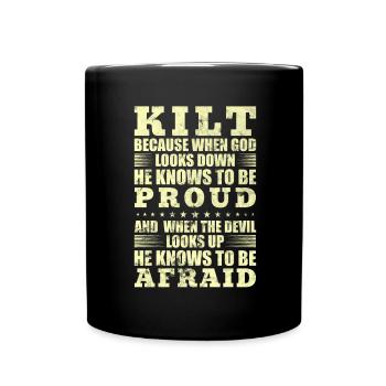 Kilt écossais disant jupe écossaise Écosse - Mug uni - noir - Devant