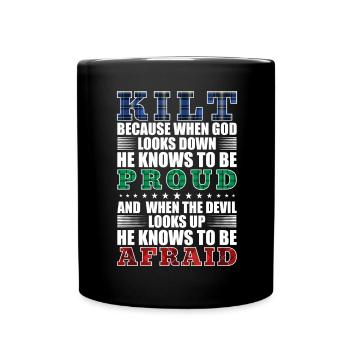 Kilt écossais disant jupe écossaise Écosse - Mug uni - noir - Devant