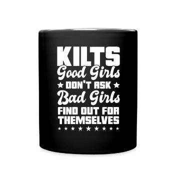 Kilt écossais disant jupe écossaise Écosse - Mug uni - noir - Devant