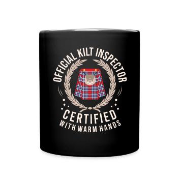 Schottischer Kilt Spruch Schottenrock Schottland - Tasse einfarbig - Schwarz - Vorne