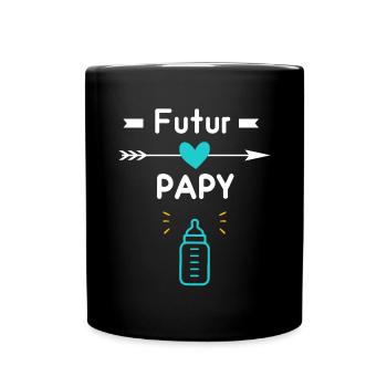 annonce grossesse papy grand-père futur papy - Mug uni - noir - Devant