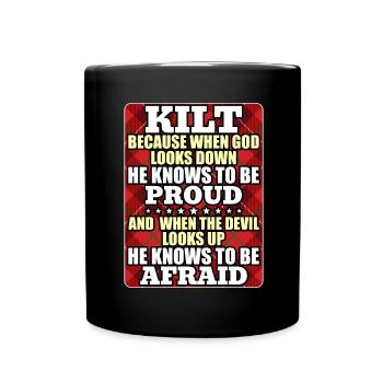 Scottish Kilt Saying Scottish Skirt Scotland - Full Colour Mug - black - Front
