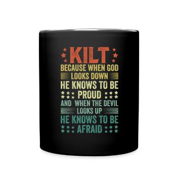 Kilt écossais disant jupe écossaise Écosse - Mug uni - noir - Devant