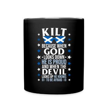 Kilt écossais disant jupe écossaise Écosse - Mug uni - noir - Devant