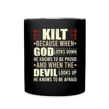 Kilt écossais disant jupe écossaise Écosse - Mug uni - noir - Devant