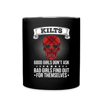 Scottish Kilt Saying Scottish Skirt Scotland - Full Colour Mug - black - Front