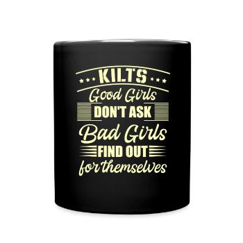 Scottish Kilt Saying Scottish Skirt Scotland - Full Colour Mug - black - Front