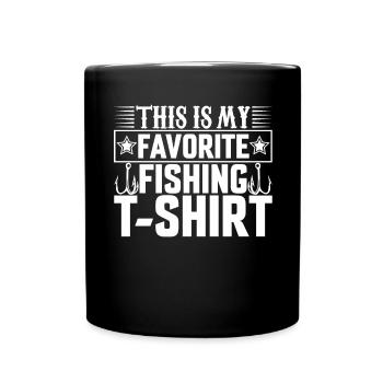 This is my favorite fishing t-shirt - - Full Colour Mug - black - Front