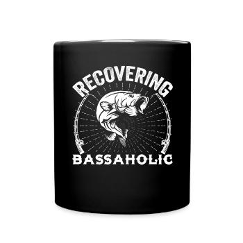 Bassaholic auf dem Weg der Besserung - - Tasse einfarbig - Schwarz - Vorne