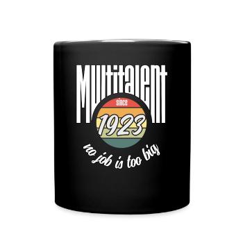 Multi-talentueux depuis 1923. Drôle de millésime - Mug uni - noir - Devant