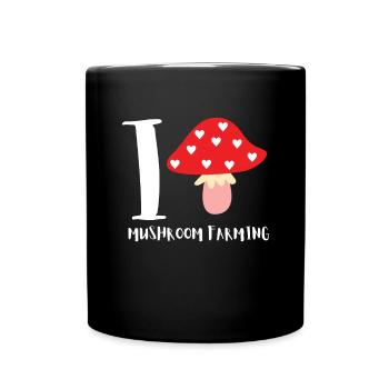 Mushroom Cultivation Farmer - Full Colour Mug - black - Front