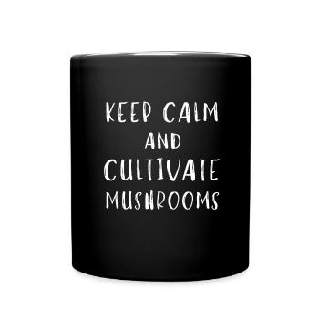 Mushroom Cultivation Farmer - Full Colour Mug - black - Front
