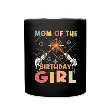 Cooles Lasertag Mama Party Geburtstagskind - Tasse einfarbig - Schwarz - Vorne