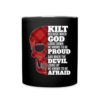 Kilt écossais disant jupe écossaise Écosse - Mug uni - noir - Devant