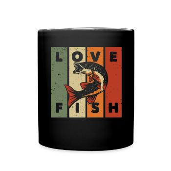 Love fish - - Full Colour Mug - black - Front
