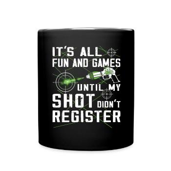 Cool laser tag player - Full Colour Mug - black - Front