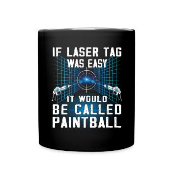 Lecteur de laser tag cool - Mug uni - noir - Devant