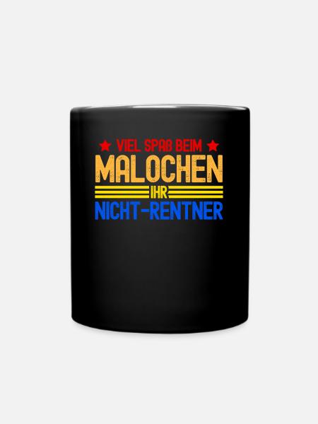 Rentner Rente Opa Pension Ruhestand - Tasse einfarbig - Schwarz