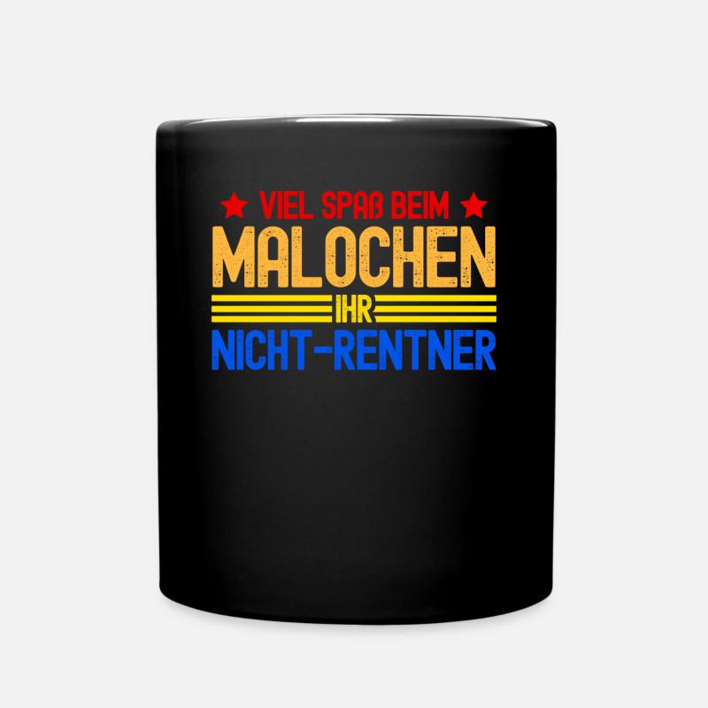 Rentner Rente Opa Pension Ruhestand - Tasse einfarbig - Schwarz