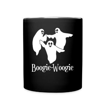 Boogie Woogie Geister Gespenst Swing - Tasse einfarbig - Schwarz - Vorne
