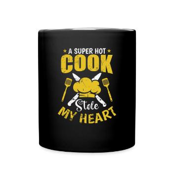 A Super Hot Cook Stole my Heart Koch Hobby - Full Colour Mug - black - Front