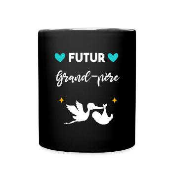 cadeau annonce grossess papy futur grand-père - Mug uni - noir - Devant