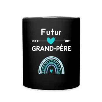 futur grand-père cadeau annonce grossesse papy - Mug uni - noir - Devant