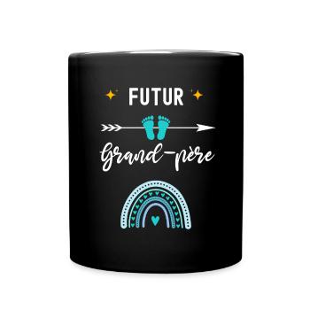 futur grand-père cadeau naissance grand-père papy - Mug uni - noir - Devant