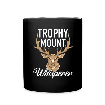 Trophäenbergflüsterer Jagdtaxidermie - Tasse einfarbig - Schwarz - Vorne
