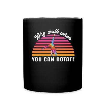 Sunset Gymnastics Gymnasts Karrenrad - Full Colour Mug - black - Front