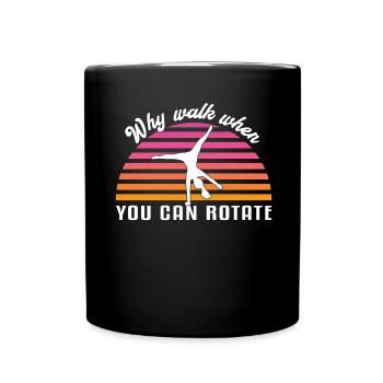 Sunset Gymnastics Gymnasts Karrenrad - Full Colour Mug - black - Front