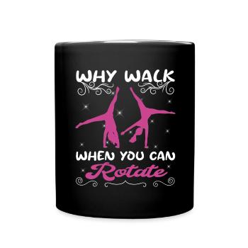 Cool Gymnast Gymnastics Carrwheel - Full Colour Mug - black - Front