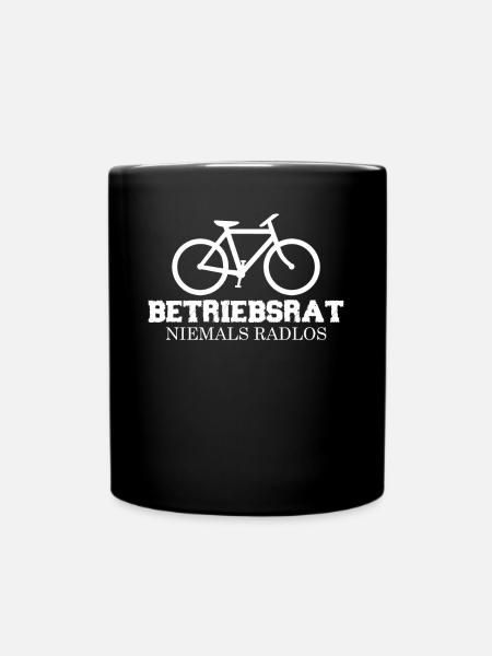 Betriebsrat Fahrrad Betriebsrätin - Tasse einfarbig - Schwarz