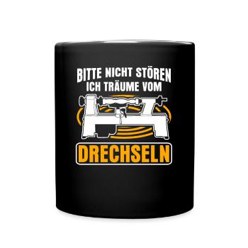 Drechsler Tischler Schreiner Drechseln - Tasse einfarbig - Schwarz - Vorne