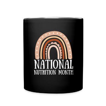 Nutritionniste holistique Mois national de la nutrition - Mug uni - noir - Devant