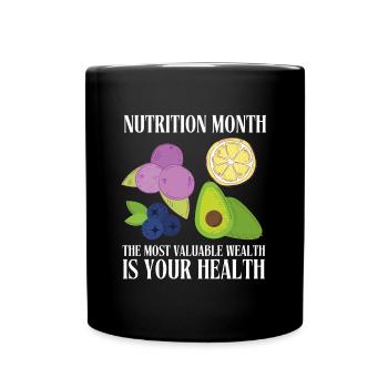 Nutritionniste holistique Mois national de la nutrition - Mug uni - noir - Devant